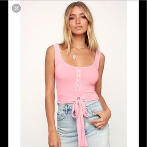 Pink crop top